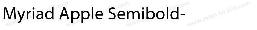 Myriad Apple Semibold字体转换